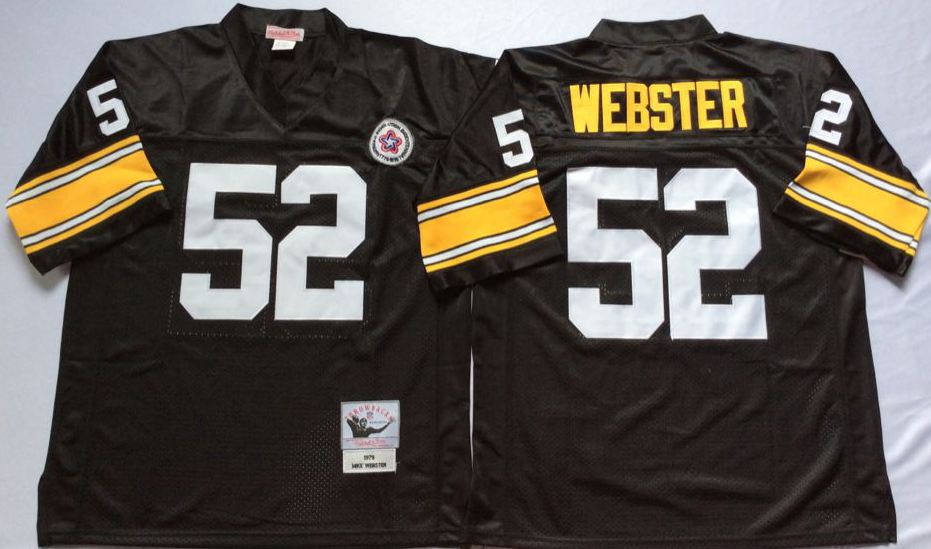 Men NFL Pittsburgh Steelers 52 Webster black Mitchell Ness jerseys